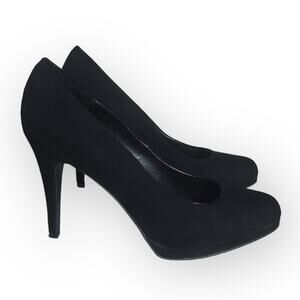 Kelly & Katie Nightengale Women's Black Faux Suede Platform Stiletto Heel Sz 10